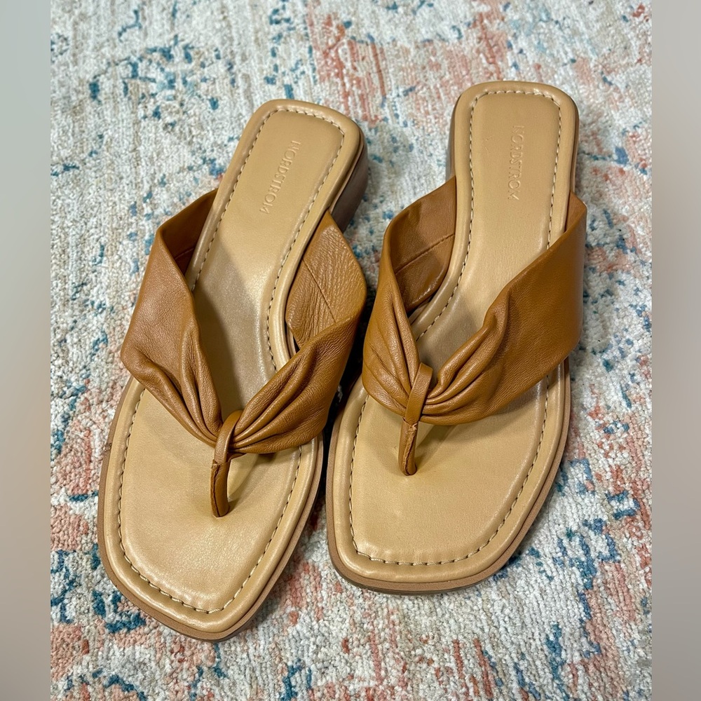 Nordstrom Toe-Loop Leather Sandals